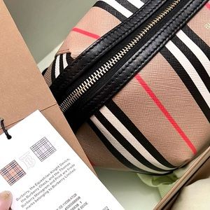 Burberry Icon Stripe Sonny E-Canvas Bum Bag Archive Beige